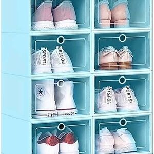 Blue Stackable Shoe Storage Organizer